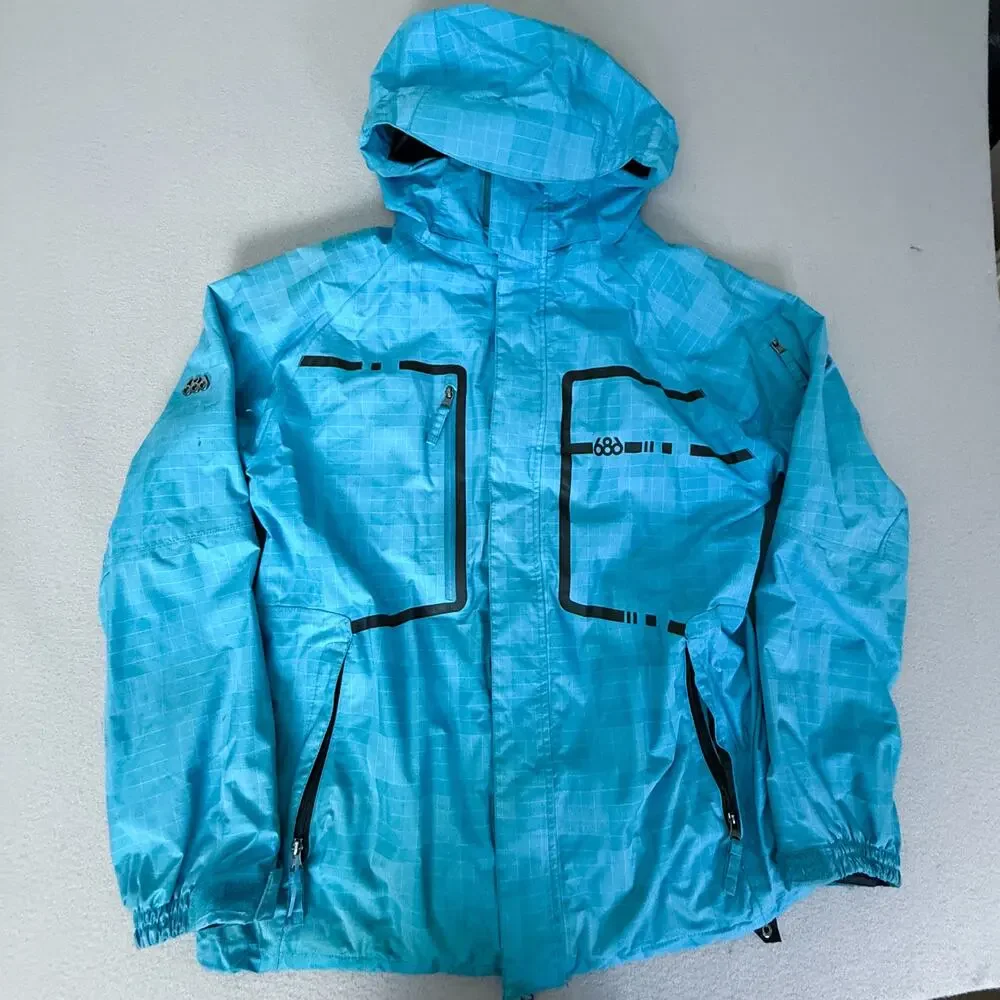 686 Six Eight Six InfiDRY Reserved Ski Snowboard Jacket Mens Large Blue 10K